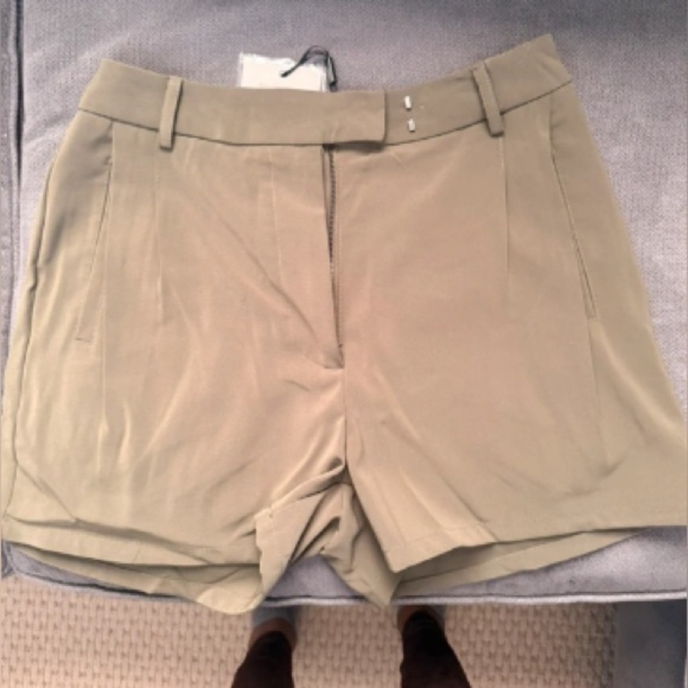 High-Rise Olive Green Women's Shorts